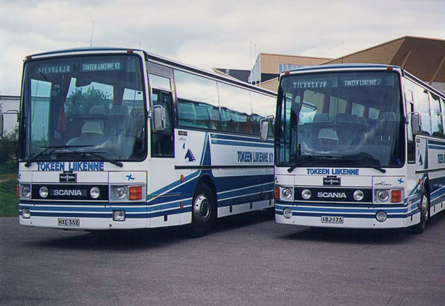 Tokee liikenteen uudet bussit vuonna 1980